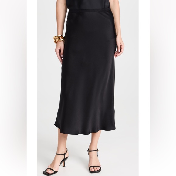 NWT Anine Bing black bar silk midi skirt - Picture 10 of 10